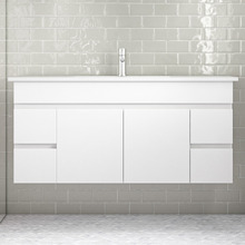 120cm Bianca 2 Door Wall Mounted Vanity with Basin